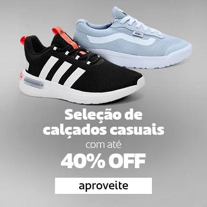 Seleção de Calçados Casuais com até 40% OFF